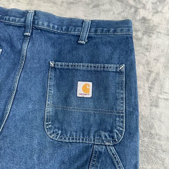 Carhartt Men's Dungaree Fit Straight Jeans 34x30 Blue Denim - Picture 3 of 10